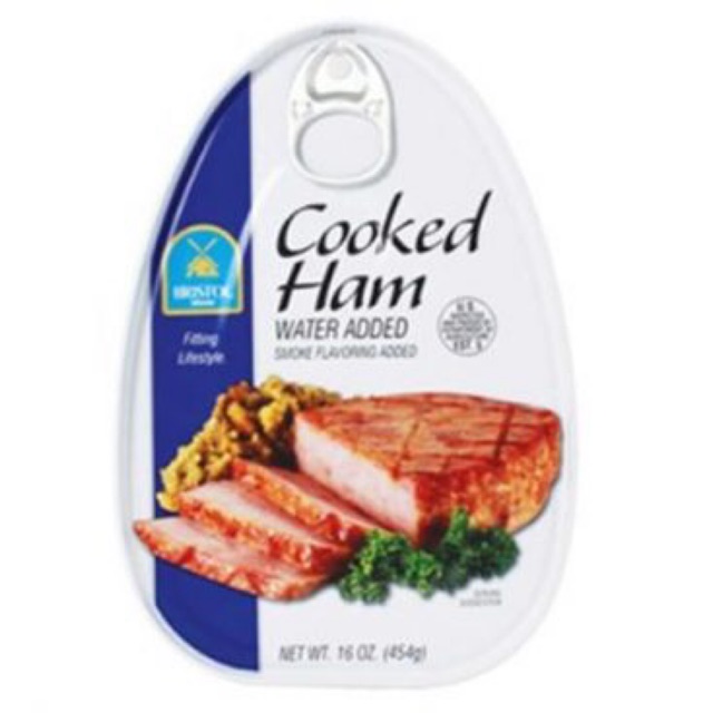 Lzd - thịt hộp giăm bông cooked ham bristol 454g - nhập khẩu mỹ