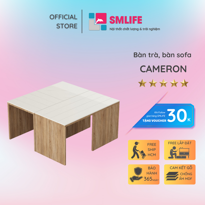 Tủ để quần áo gỗ công nghiệp có kết cấu chắc chắn SMLIFE Camerons