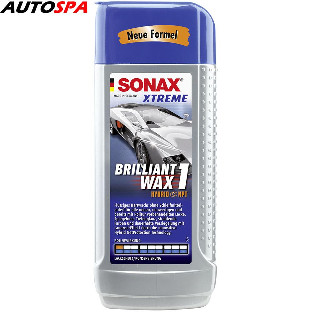 Kem phủ bảo vệ bề mặt sơn sáng bóng, hiệu ứng lá sen Sonax xtreme brilliant Wax 1 - 250ml