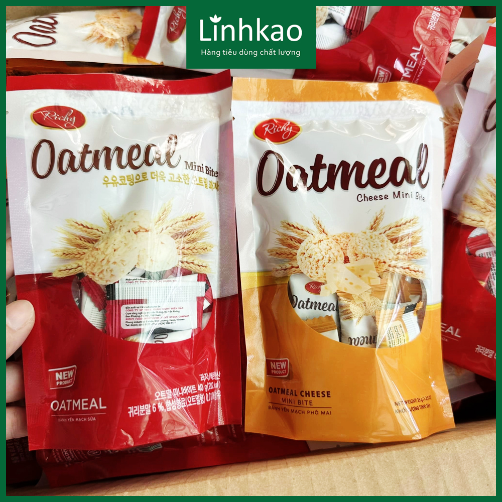 COMBO 3 BỊCH BÁNH SỮA LÚA MẠCH OATMEAL RICHY 40G