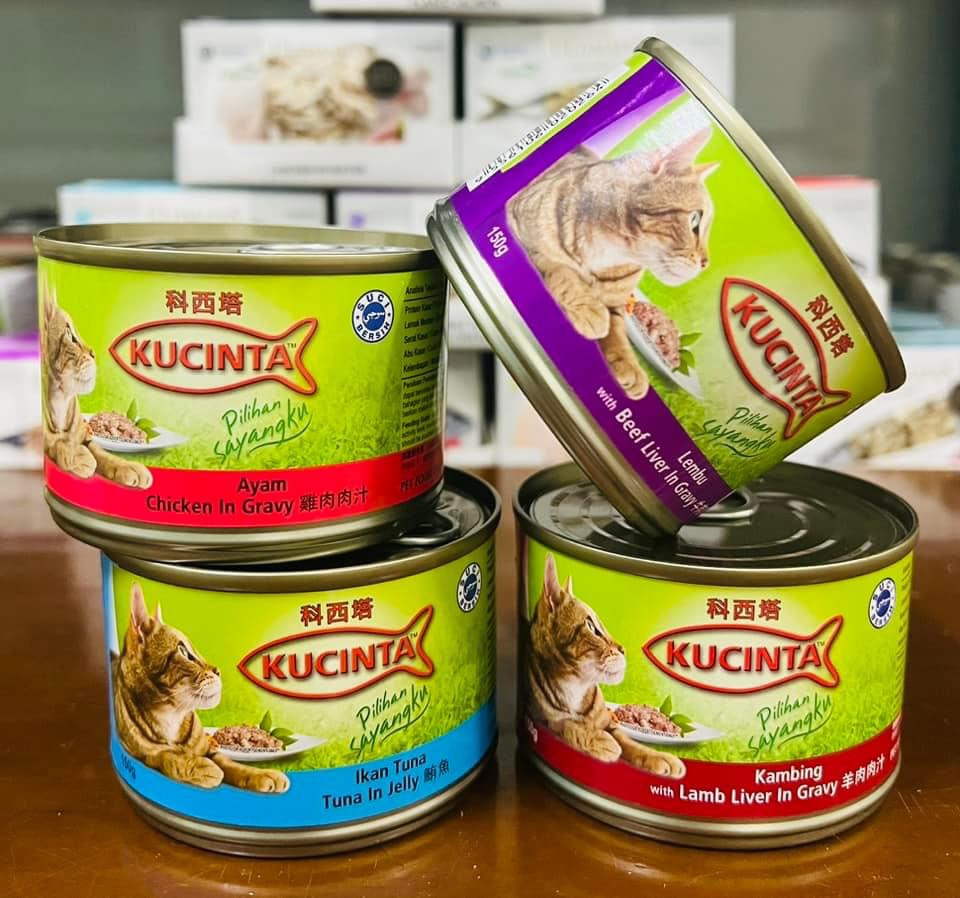 Pate lon KUCINTA cho mèo - lon 150gr thức ăn cho mèo mọi lứa tuổi