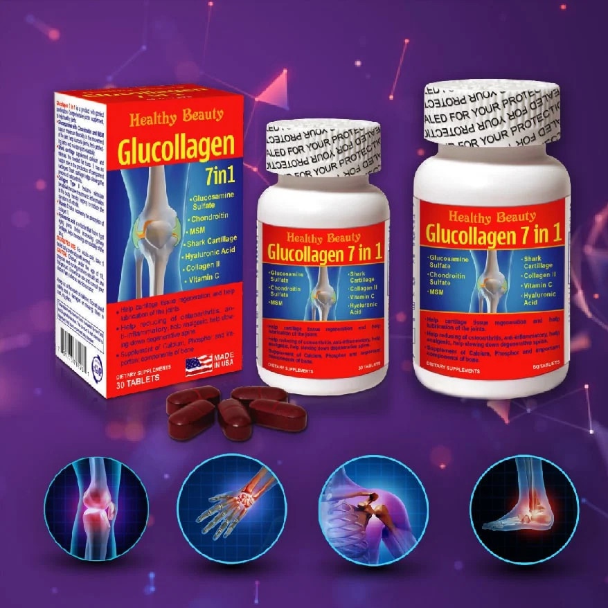 Tái Tạo Sụn Khớp Glucollagen 7in1 Lọ 30v | Lazada.vn