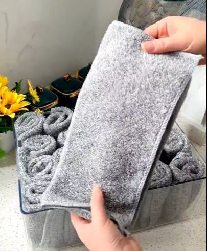 Combo 10 Khăn lau chén đĩa hình vuông đa năng kích thước 25x25cm