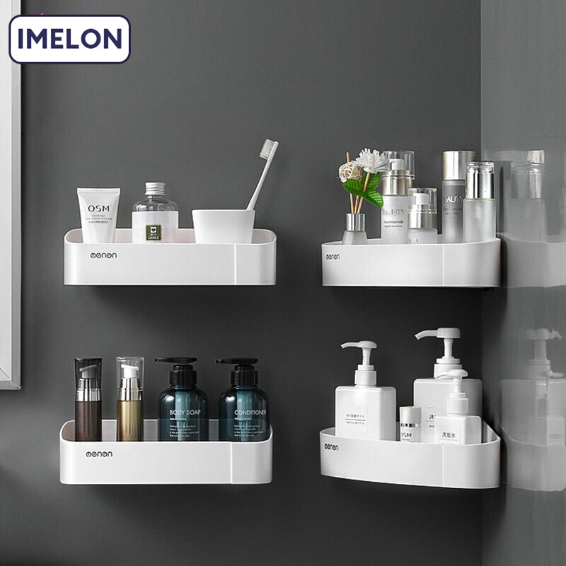 IMELON quả tặng miễn phí TOÀN CỬA HÀNG Kệ Phòng Tắm Nhà Vệ Sinh Không Khoan Đục Giá Để Đồ Giá Ba Chân Giá Để Đồ Bàn Trang Điểm Nhà Vệ Sinh Gắn Tường Một Tầngkệ đựng đồ đa năng