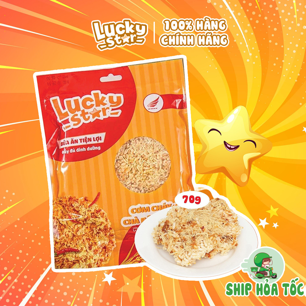 Cơm cháy chà bông snack ăn vặt vị cay Lucky Star 70g siêu ngon