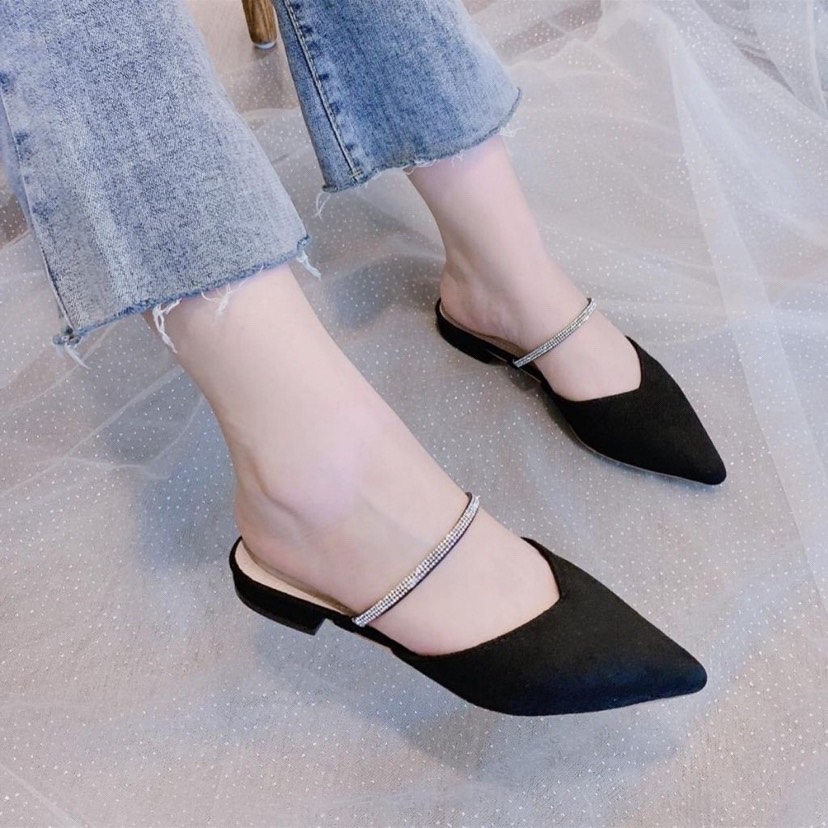 Dép sục nữ dây dá mũi nhọn thời trang