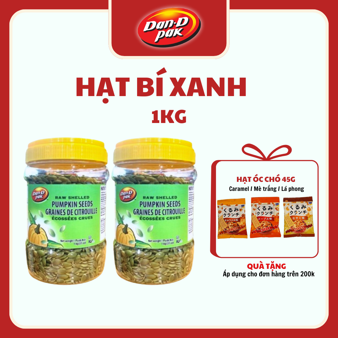 Hạt bí xanh 1kg dan d pak