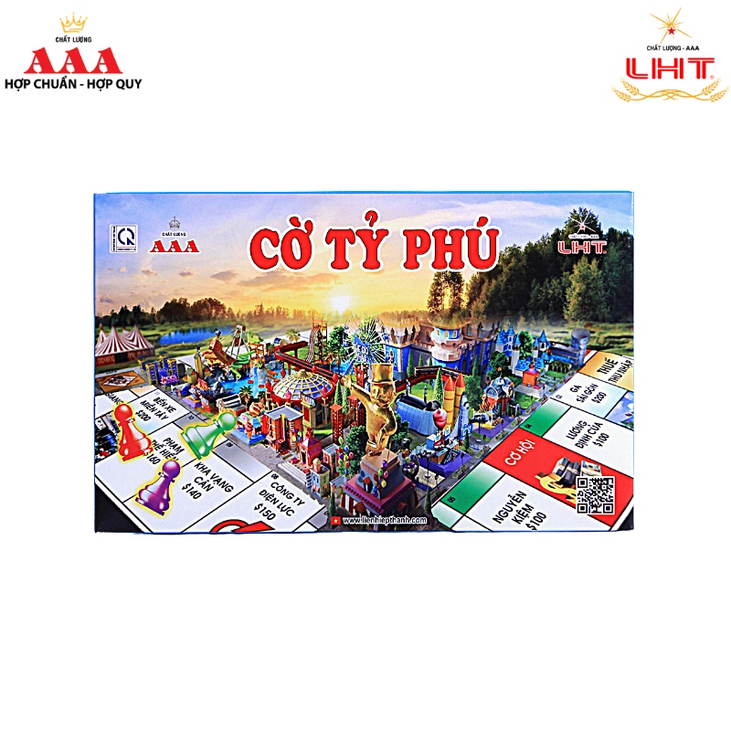 Cờ tỷ phú monopoly tiếng việt a1 hot - hộp nhỏ gọn, chất lượng cao cấp