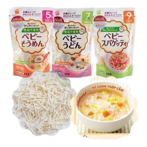 Mỳ Somen tách muối Mỳ Udon Bún Khô Cho Bé Ăn Dặm Hakubaku Nhật Bản từ 5M