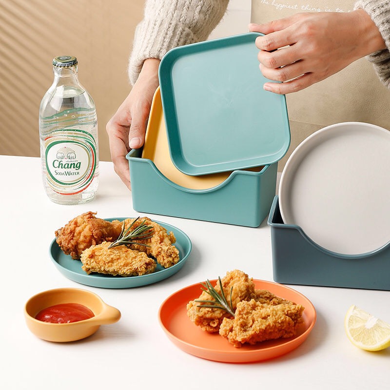 Khay/Đĩa nhựa đựng thực phầm chất liệu lúa mạch đi picnic