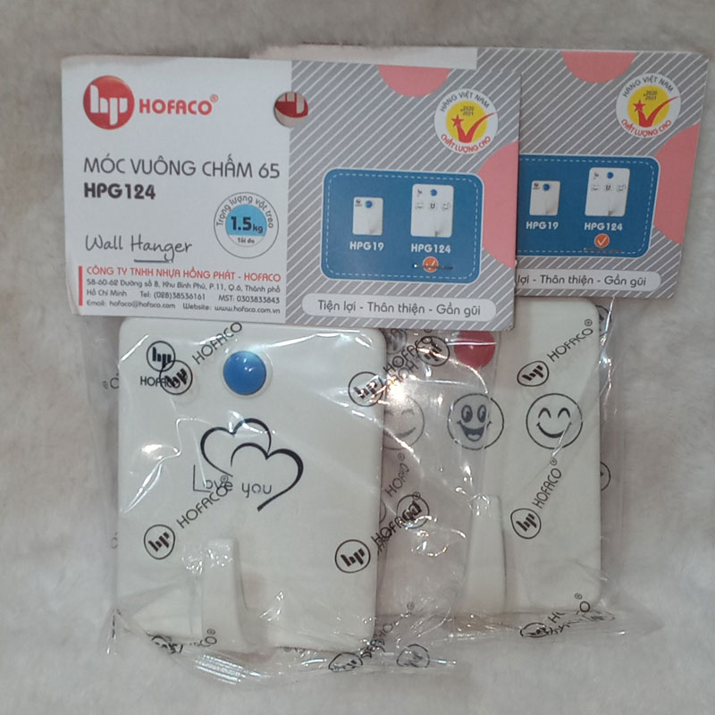 Móc dán tường chấm tròn siêu dính