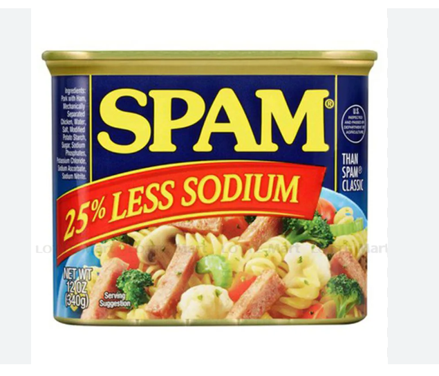 Thịt hộp spam 340g của mỹ- loại giảm mặn 25%