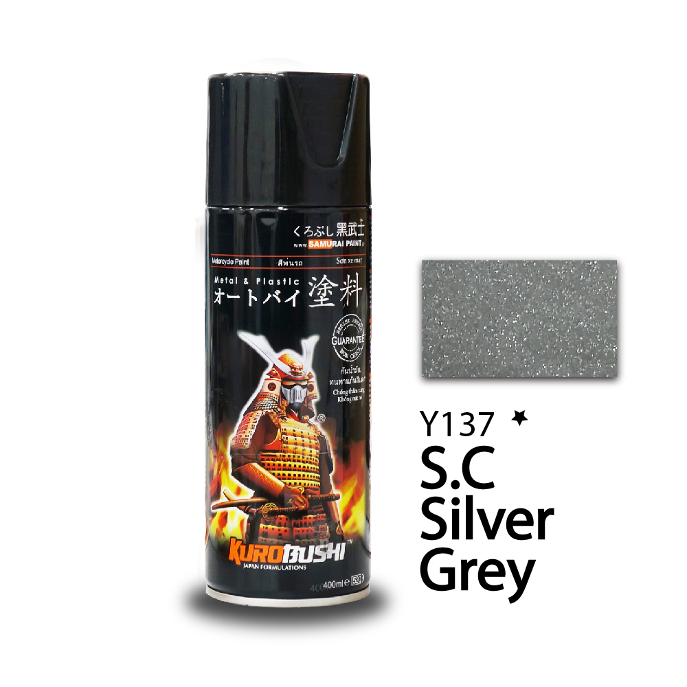 Sơn xịt samurai chính hãng màu xám bạc s.c - y137*.
