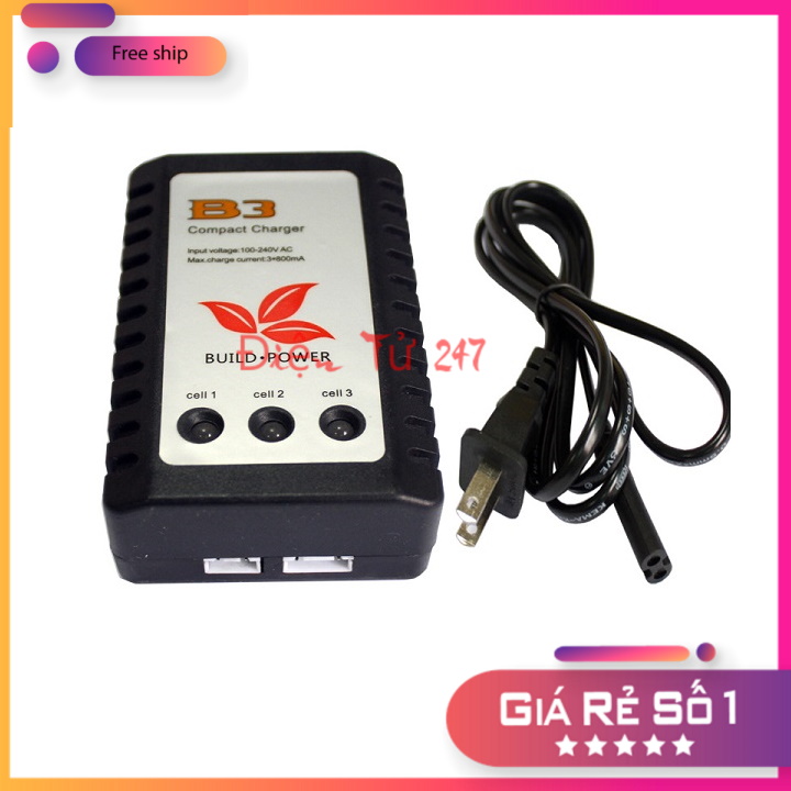Sạc Pin B3 Cho Pin Lipo - Pin Lithium - Pin Flycam, Sạc Pin 2S 3S
