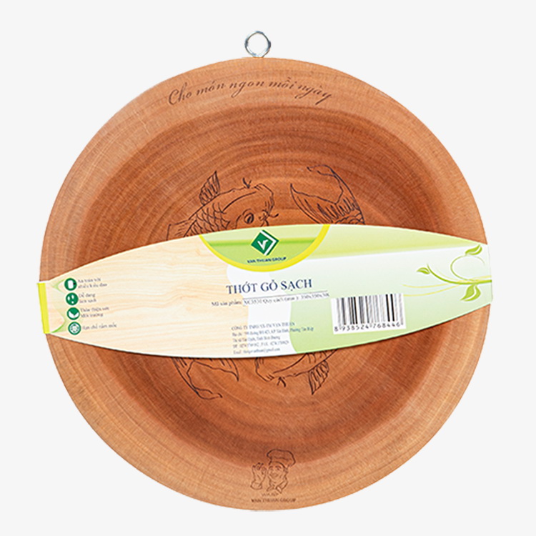 Thớt xà cừ tròn 35x35x3.5