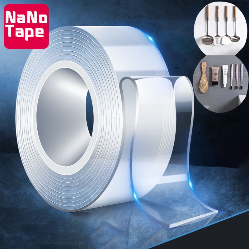 Băng keo hai mặt 3M Nano Băng keo siêu mạnh Băng dính trong suốt Băng dính chống thấm nước hiện vật phải có