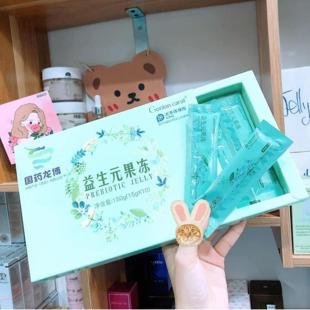 Thạch giảm cân Prebiotic Jelly hộp 10 gói - Thạch giảm mỡ bụng