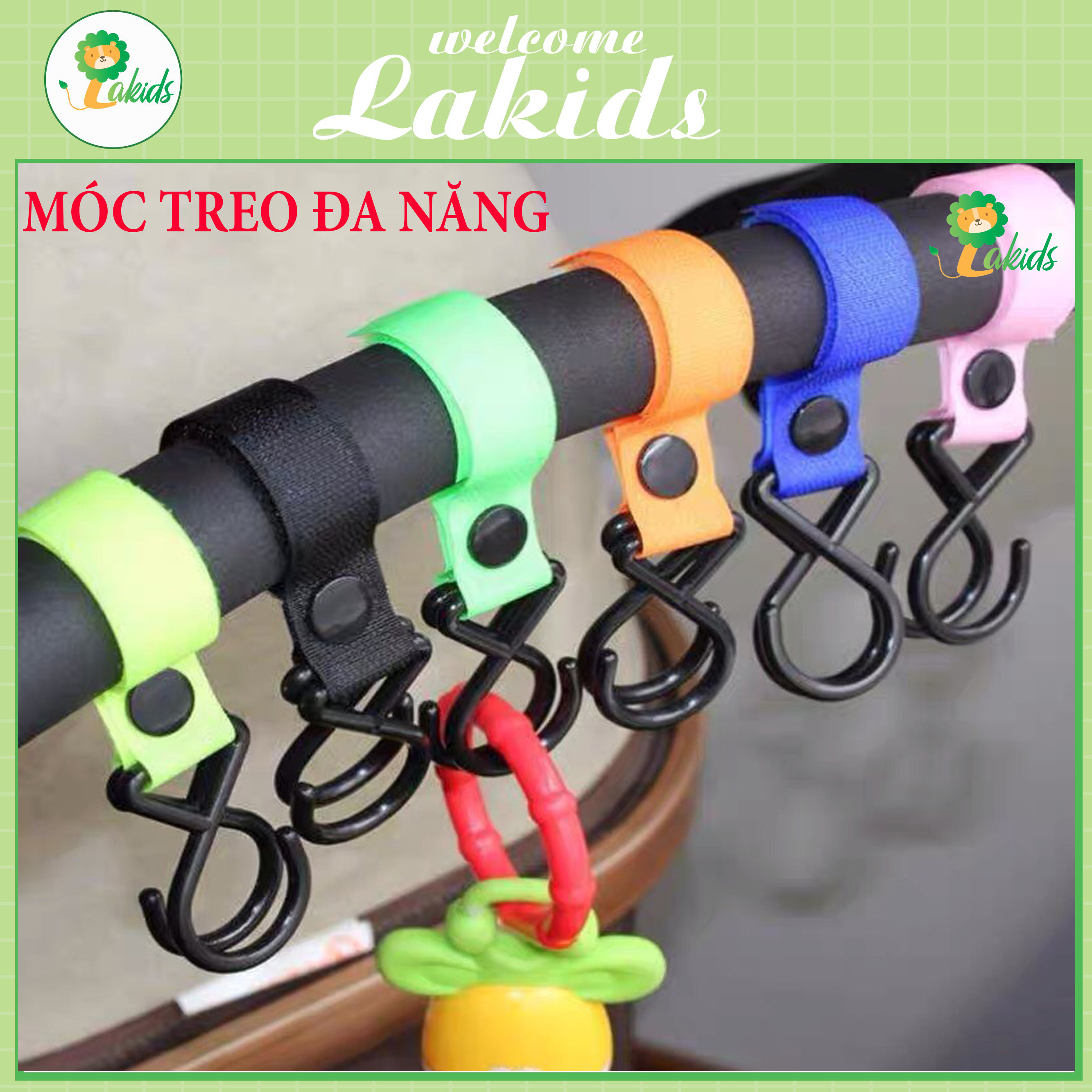 Móc treo xe đẩy cho bé, móc treo đa năng LAKIDS