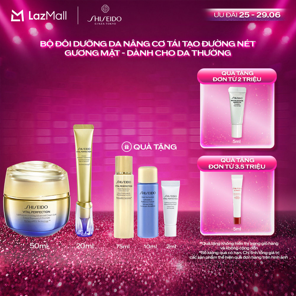 Combo Kem dưỡng da Uplifting and Firming Advanced Cream Soft 50ml và Kem dưỡng cải thiện nếp nhăn Intensive WrinkleSpot Treatment 20ml