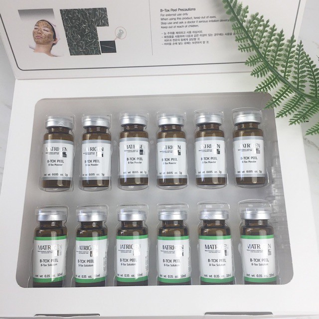 Bộ Thay Da Sinh Học B-Tox Peel Bằng Tảo Silic (Bộ 2 Màu 6 Cặp Tảo )