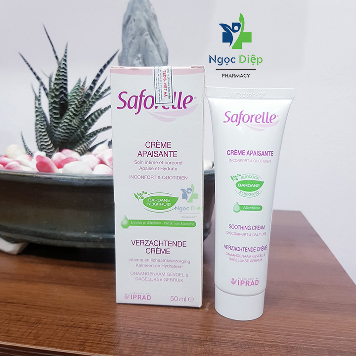 [ Hàng Pháp] Kem làm mềm da và giữ ẩm làm dịu da vùng kín Saforelle Soothing Cream 50ml nhập khẩu chính hãng