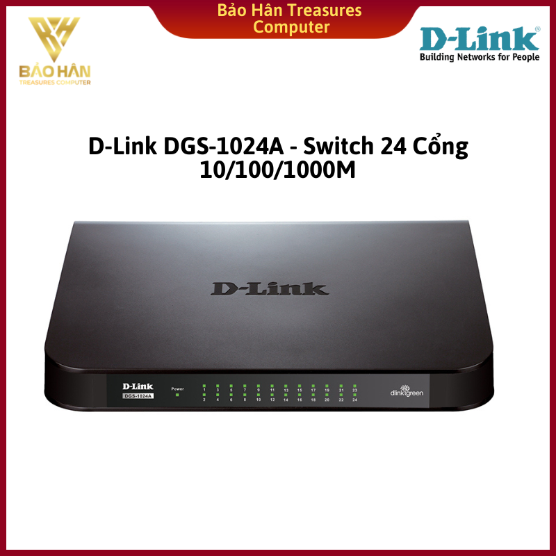 Bộ chia mạng d-link dgs-1024a switch 24 cổng 10/100/1000m nhựa - hàng chính hãng