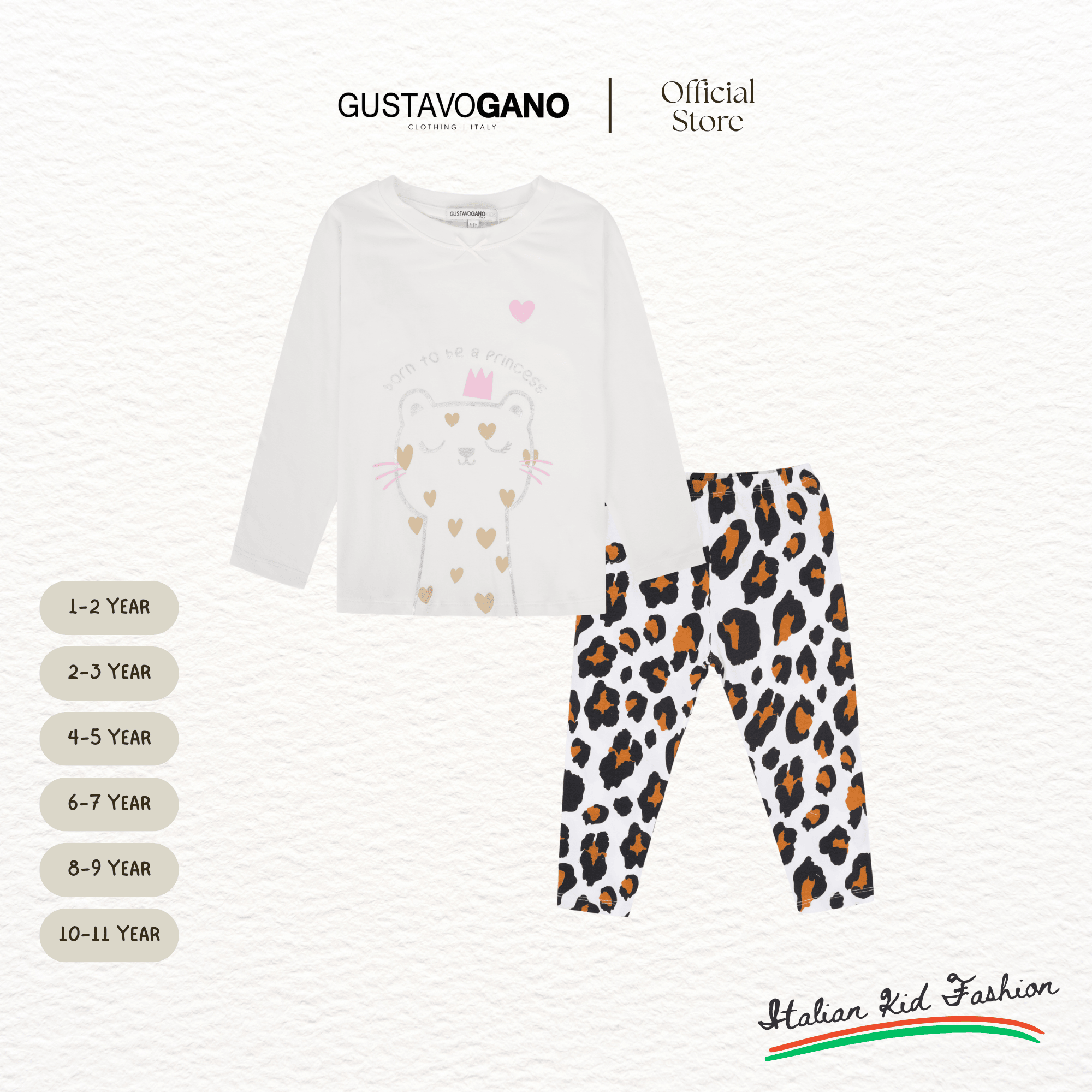 Bộ áo thun dài cotton giữ ấm cho bé gái