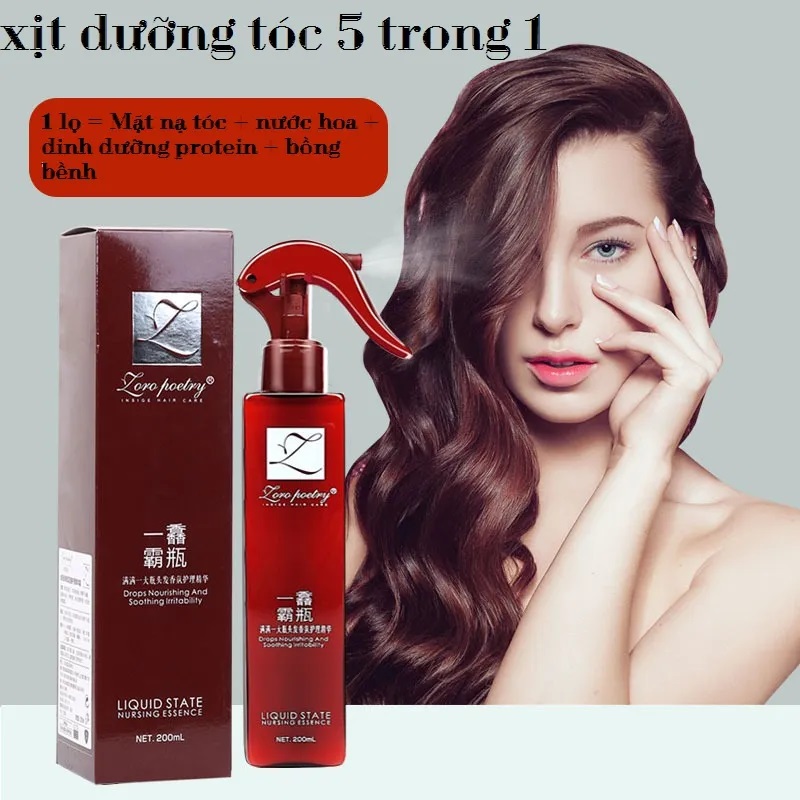 Xịt Dưỡng Tóc Mềm Mượt Tóc Loro Poetry Giúp Tóc Hết Xơ Rối Phục Hồi Hư Tổn Tóc Bồng Bềnh Óng Ánh Mượt Mà