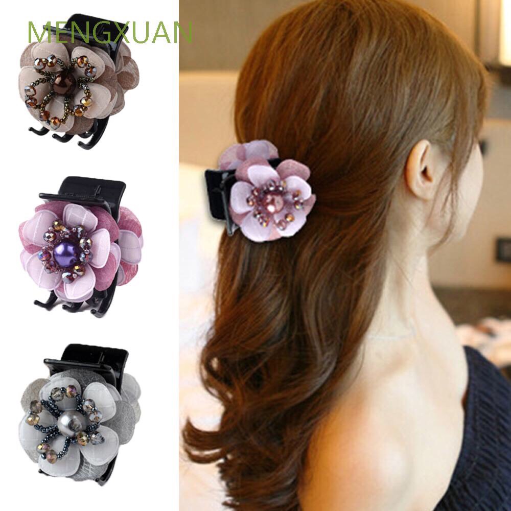 Kẹp Càng Cua Họa Tiết Hoa Retro Thời Trang Cho Nữ - phukienteen