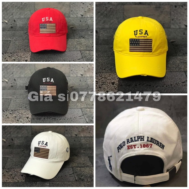 Mũ lưỡi trai - nón Kaki 2 lớp thêu cờ mỹ 🇺🇸 Phong cách thời trang nam nữa