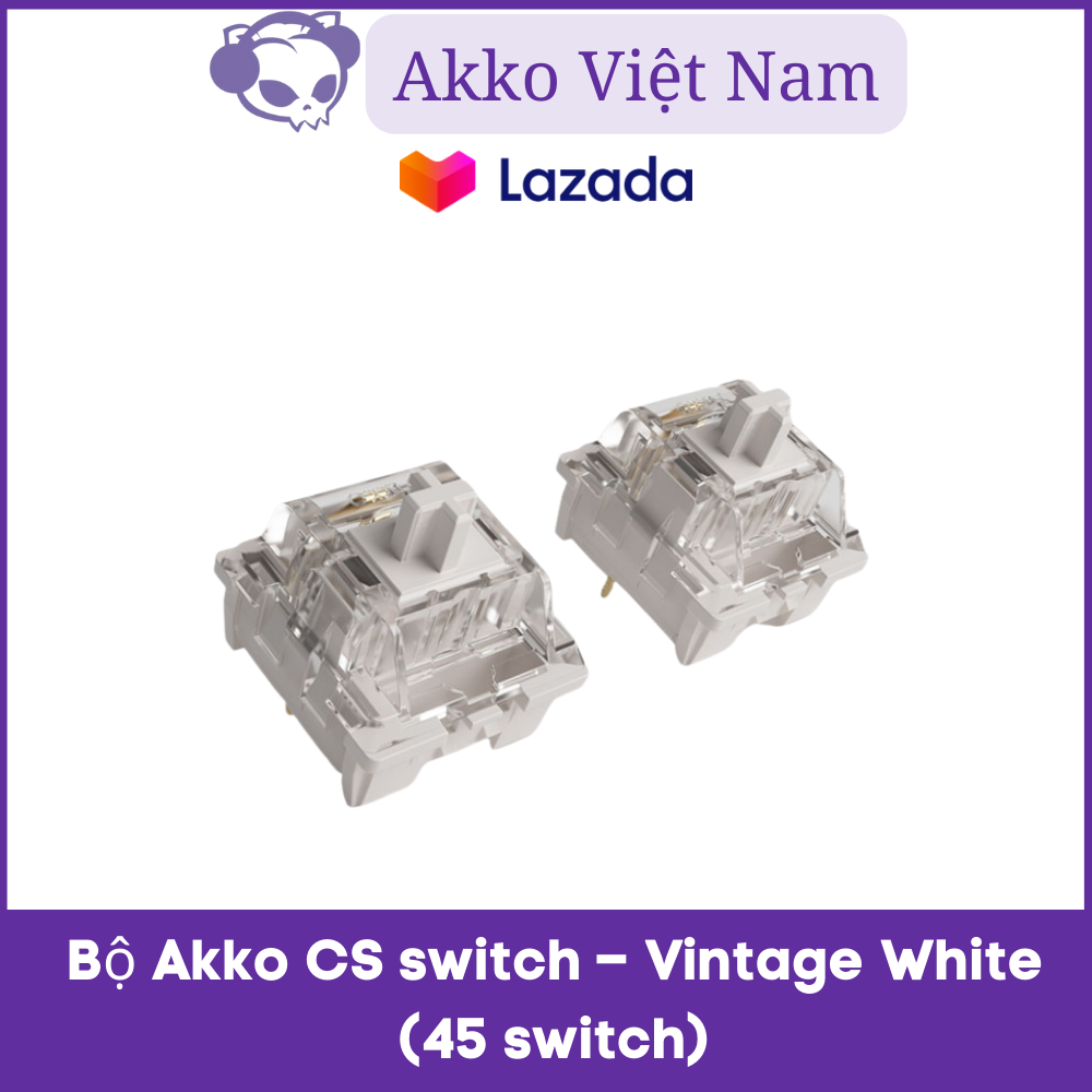 Bộ switch bàn phím cơ akko cs switch – vintage white