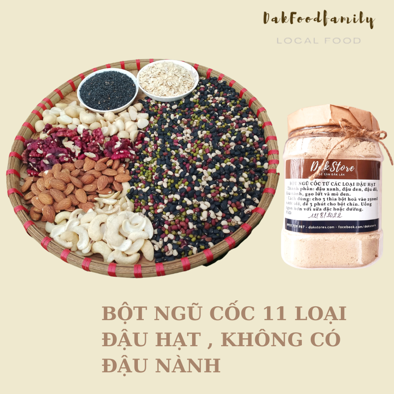 Bột ngũ cốc 11 loại đậu hạt cao cấp không đậu nành