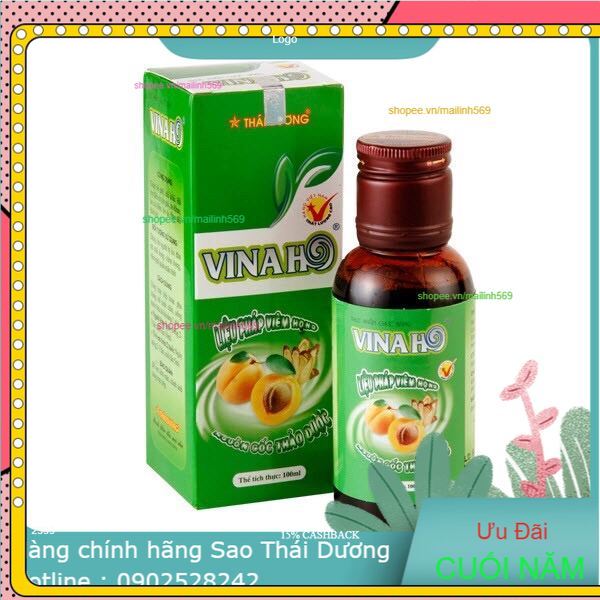 Siro vinaho sao thái dương 100ml - ho gió, ho khan , ho có đờm