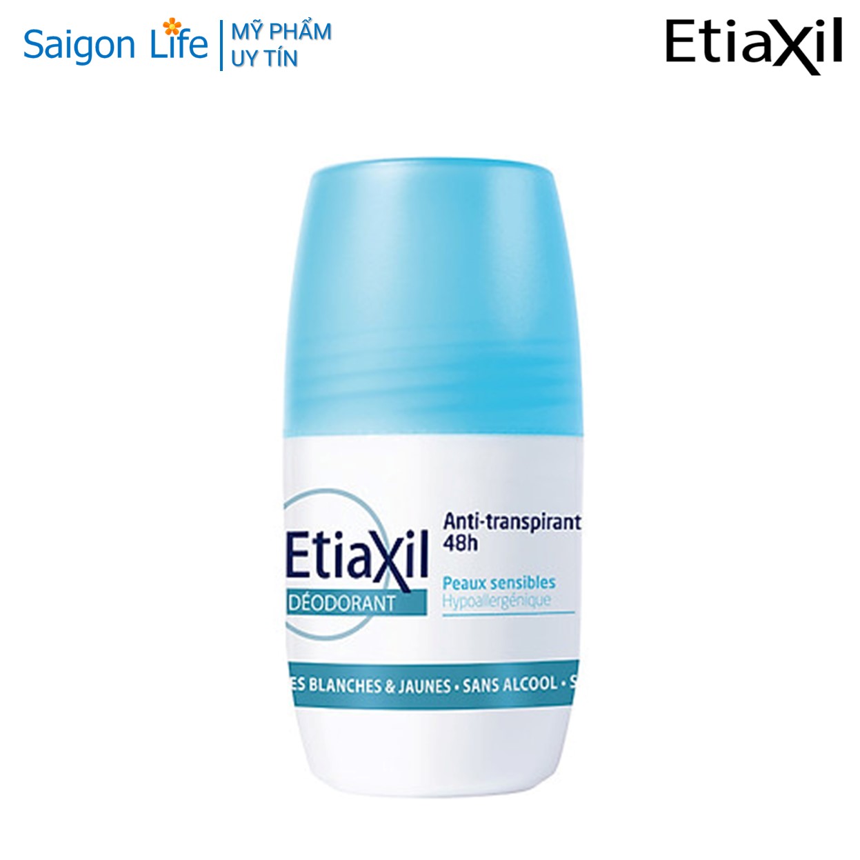 Lăn Ngăn Khử Mùi Giảm Tiết Mồ Hôi Etiaxil Deodorant Anti Transpirant 48h (50ml)