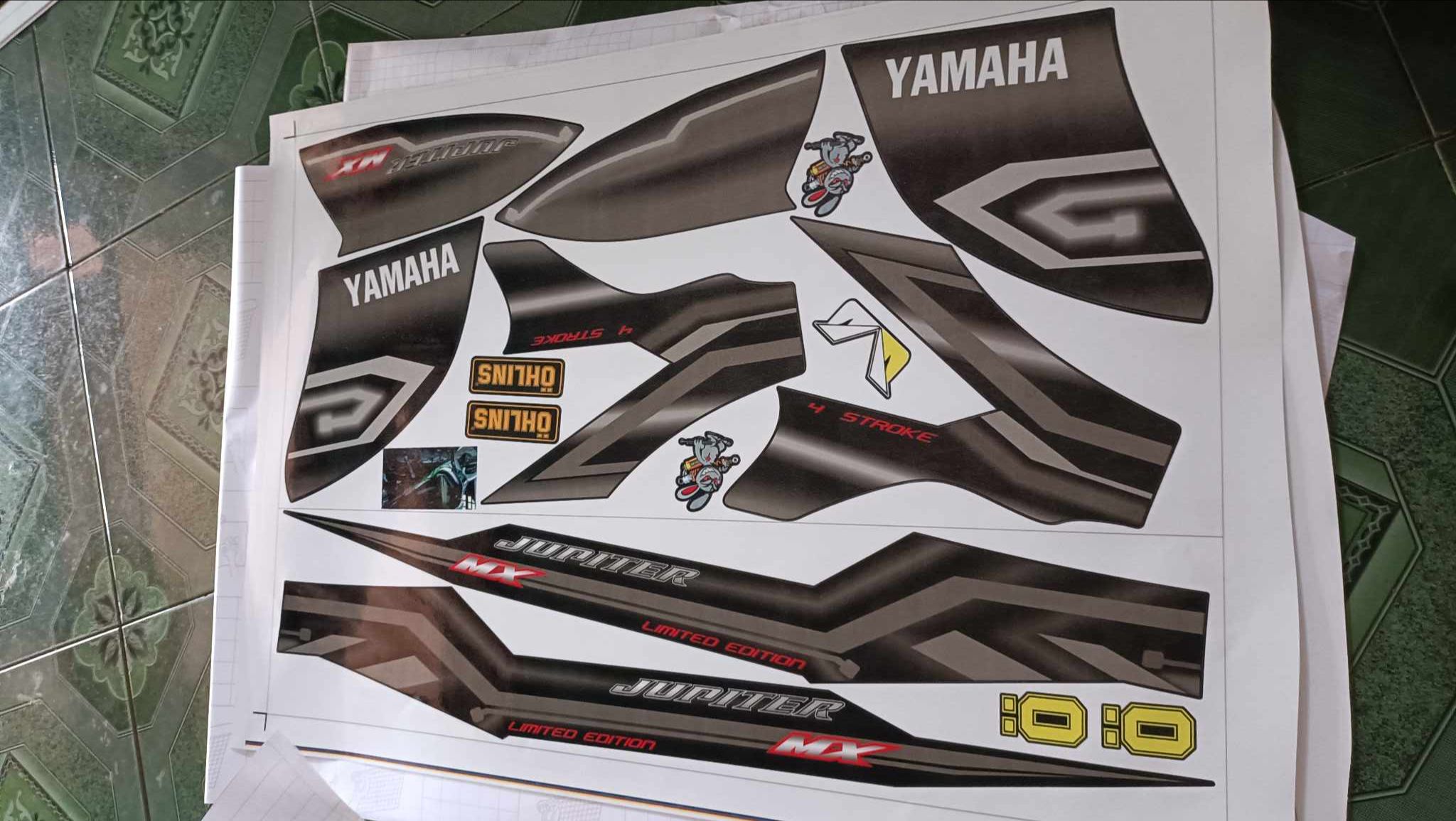 Tem rời jupiter mx đen xám