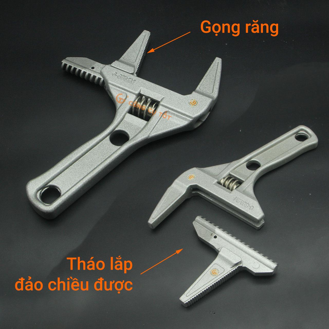 Mỏ lết lớn, mỏ lết phòng tắm gọng răng đảo chiều