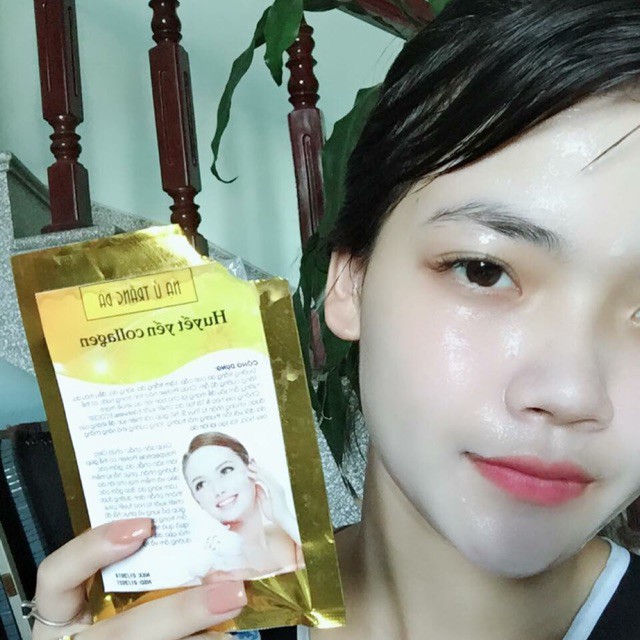 (Tặng 1 gói) Combo 10 gói ủ trắng mặt huyết yến collagen