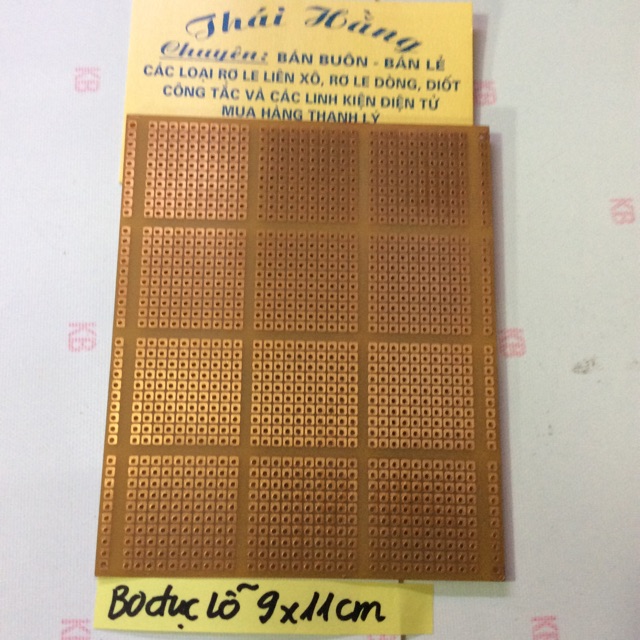 Bo mạch đục lỗ sẵn 9 cmx11 cm giá 5 bo