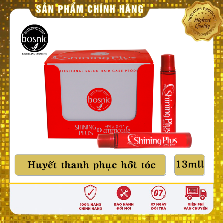 [HCM]HUYẾT THANH PHỤC HỒI TÓC HƯ TỔN TÓC NÁT SHINING PLUS BOSNIC 13ML - Chính Hãng Hàn Quốc