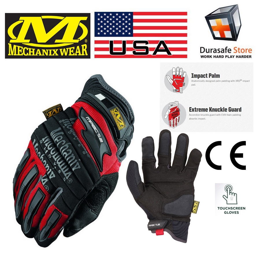 Mechanix MP2-05 M-Pact 2 Heavy Duty Padded Glove Black size M-XXL