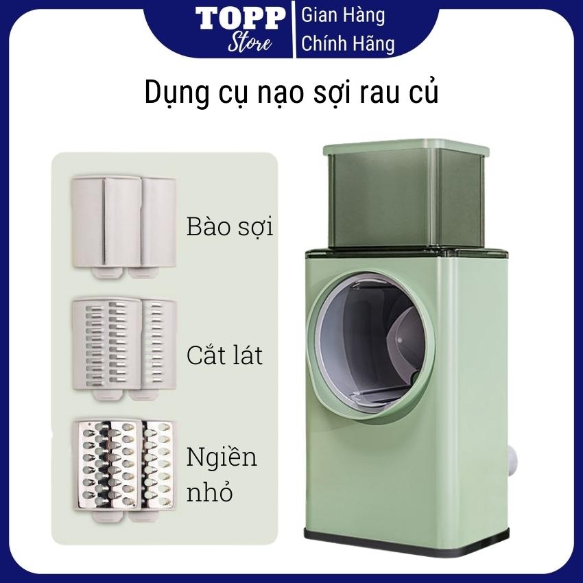 Dụng cụ nạo sợi củ quả, máy thái lát rau củ quả đa năng cao cấp 6 lưỡi dao tiện dụng dễ dàng vệ sinh, dụng cụ bào sợi thạch sương sáo, dụng cụ cắt rau củ bào sợi gọt băm nhỏ thái lát máy cắt rau củ quả đa năng quay tay