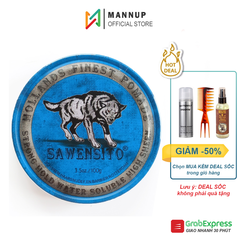 Sáp vuốt tóc sawensito blue 100gr - sáp tạo kiểu tóc cao cấp, giữ nếp siêu bền