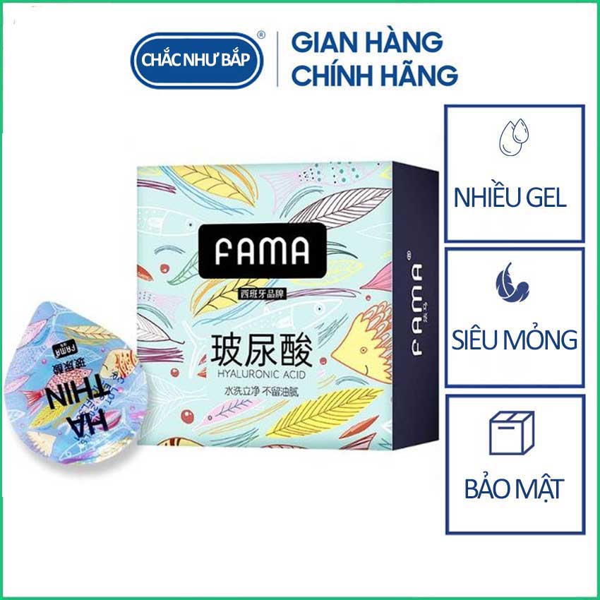  Bao cao su cao cấp Fama nội địa Trung siêu mỏng nhiều gel size 49mm - 118 bao  Có bán lẻ  