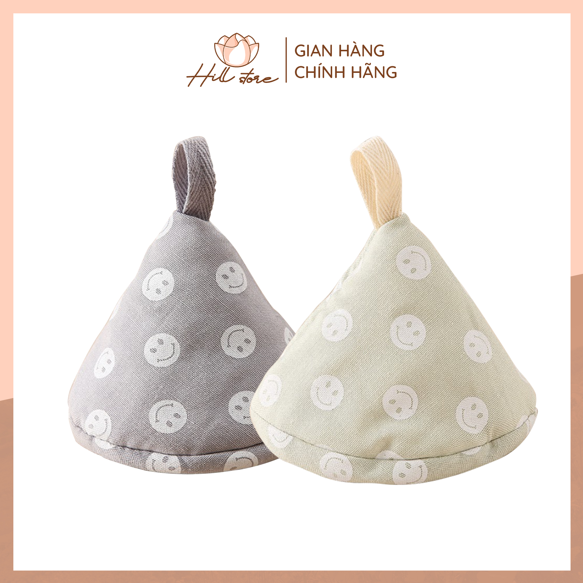 Miếng lót nồi, nhấc nồi hình tam giác bằng vải chống nóng chịu nhiệt, găng tay bao tay cách nhiệt tiện lợi