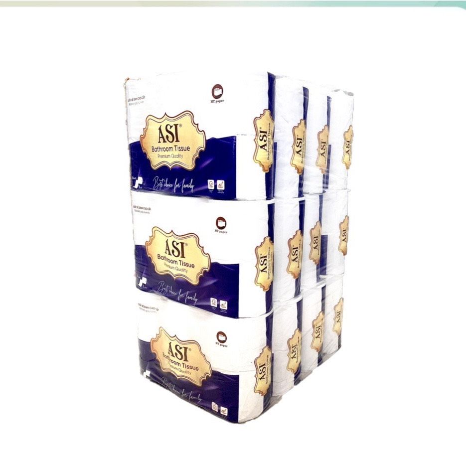 💥 combo 12 bịch giấy vệ sinh lụa không lõi asi cao cấp, siêu dai mịn - htpaper