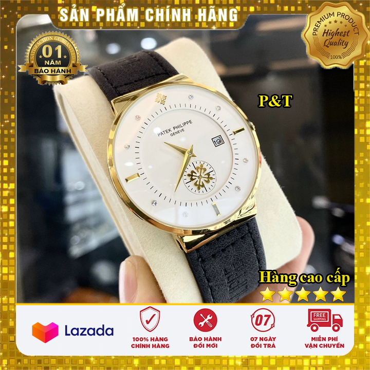 Đồng Hồ Patek Philippe 5280G Trắng - Dây Da Mềm - Kính chống xước - Bảo hành 12 tháng - Sang trọng ( 3 màu lựa chọn ) - Đồng hồ P&T [ FreeShip- Hàng cao cấp- Full box ]