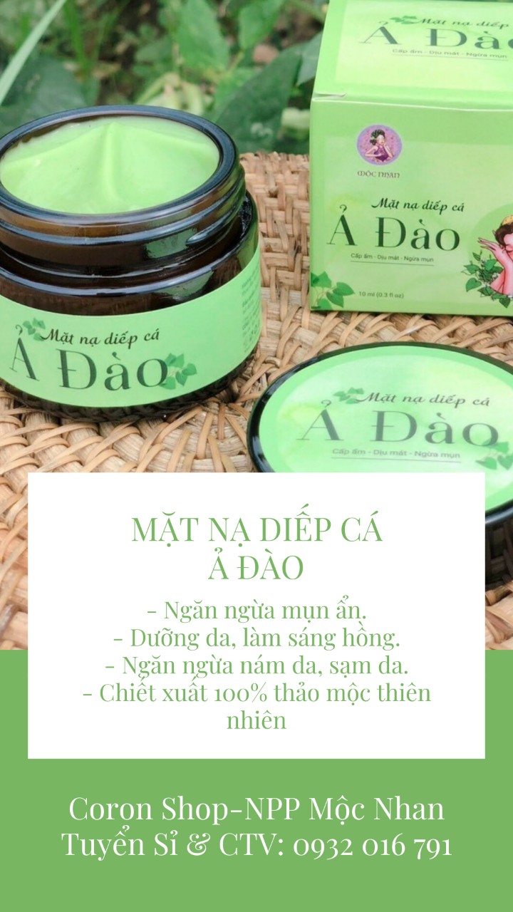 Mặt nạ diếp cá Mộc Nhan 50gr dưỡng da, g.iam mụn cám