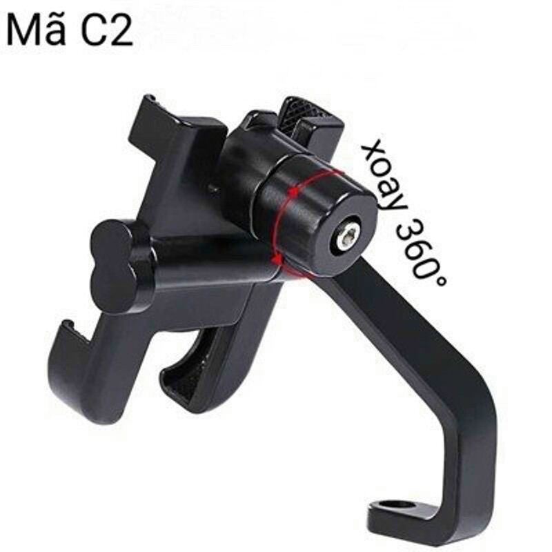 Giá đỡ - kẹp điện thoại gắn xe máy c2 chống rung chống cướp cực chắc chắn