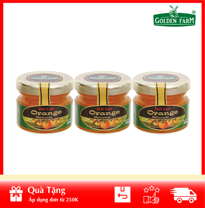 Lốc 3 hủ mứt cam golden farm