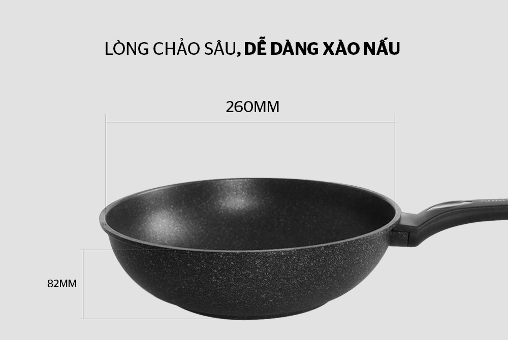 Chảo siêu bền đá sâu SUNHOUSE SBDS26